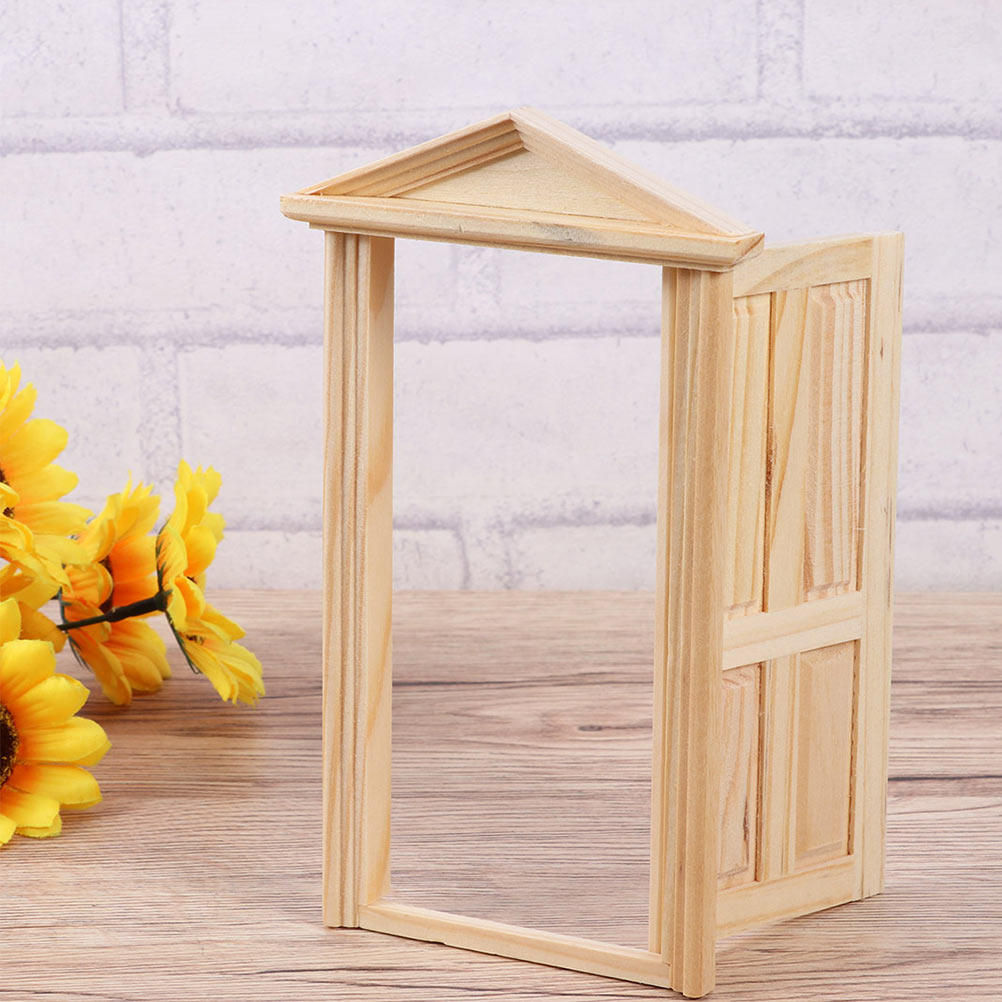 Interior Design Warm - 2Pcs Mini Wooden Door for Mini