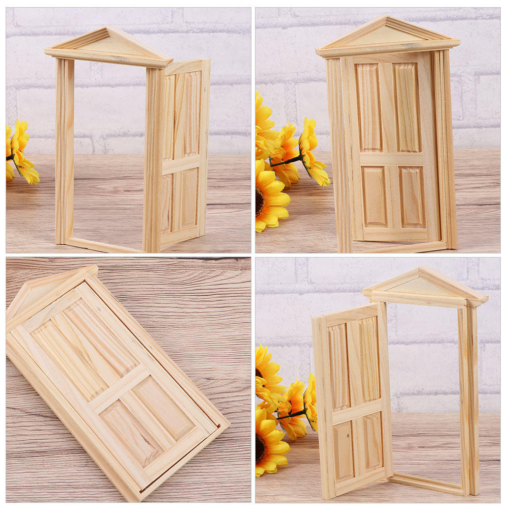 2Pcs Mini Wooden Door for Mini - Interior Design Warm ulasan dan harga