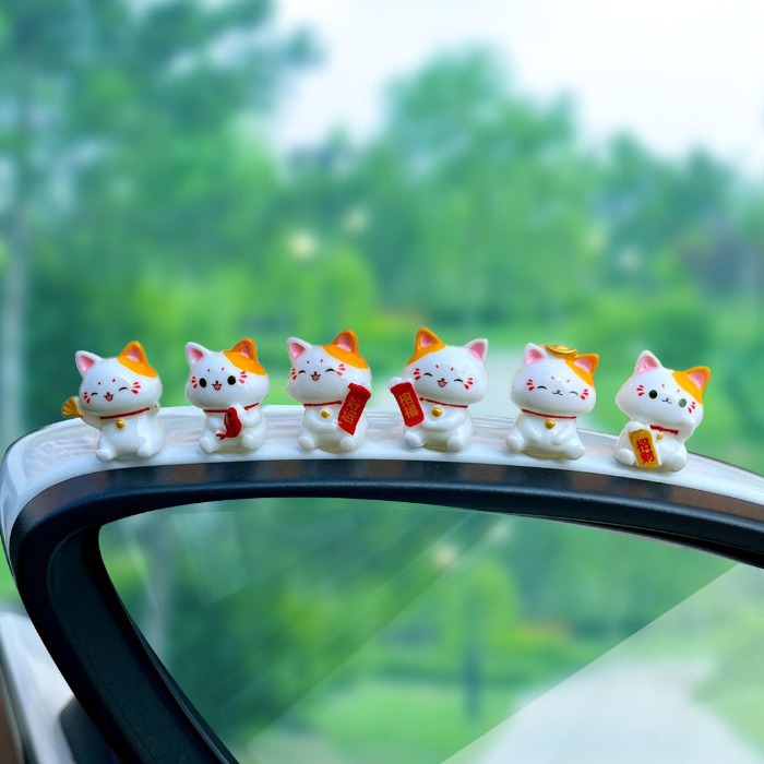 Car Japanese Lucky Cat Ornamen - Interior Design Japanese ulasan dan harga