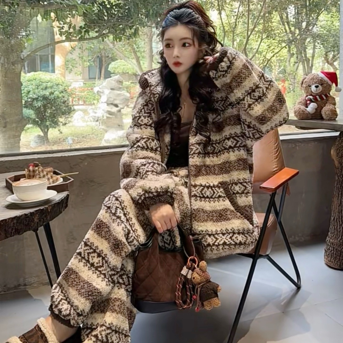 Women's Coral Fleece Pajamas W - Interior Design Warm ulasan dan harga