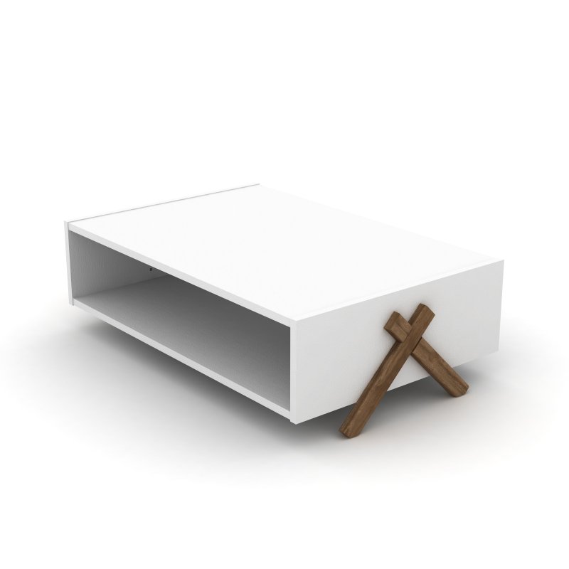 HT Design Kipp Cross Legs Wood - Interior Design White And Wood ulasan dan harga