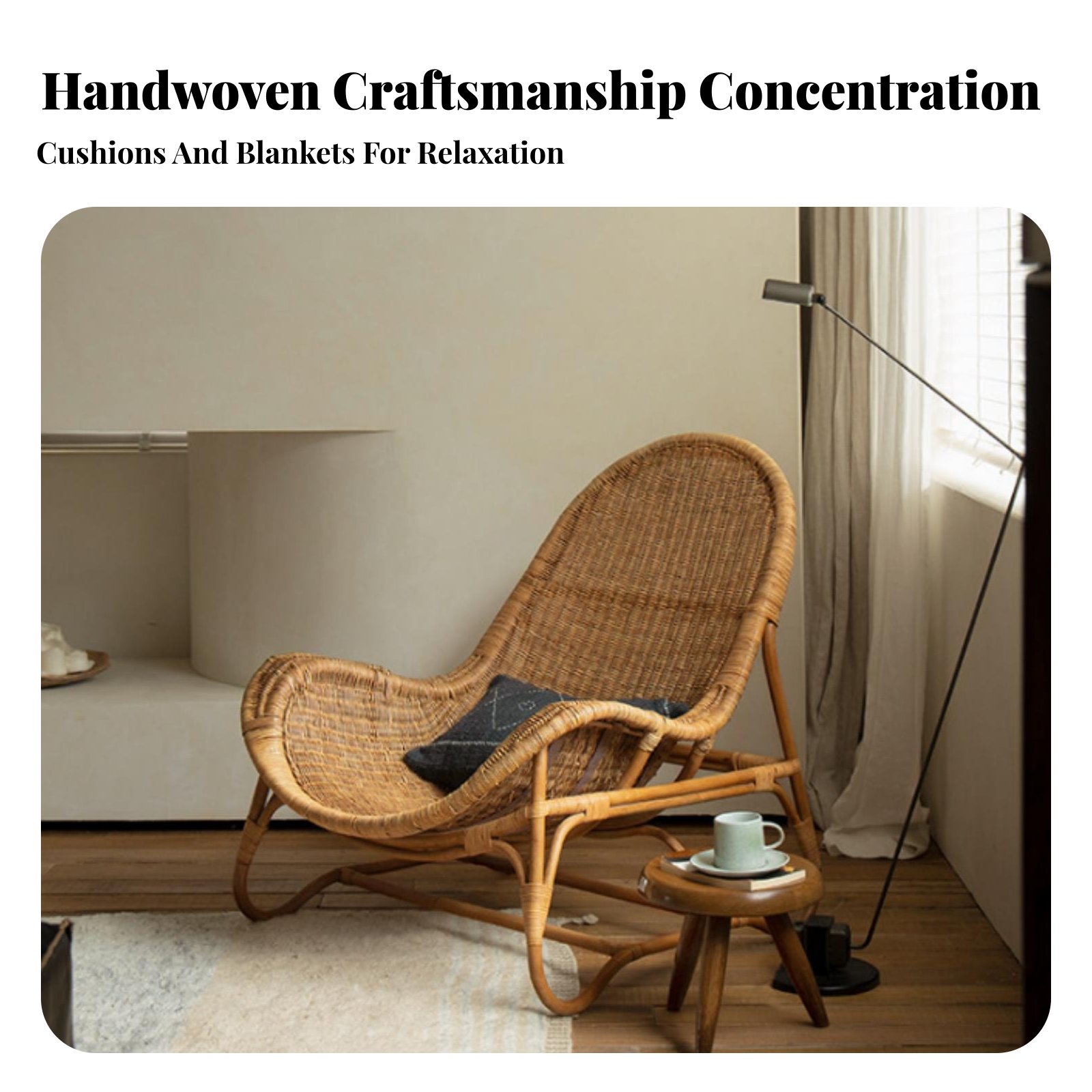 Rattan Lounge Chair Natural Mi - Interior Design Japanese ulasan dan harga