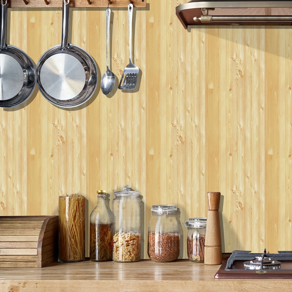 Scandinavian Wood Grain PVC Wa - Interior Design Scandinavian ulasan dan harga