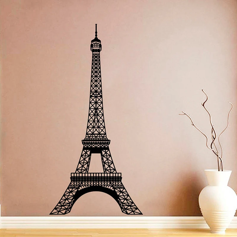 The Eiffel Tower Vinyl Sticker - Interior Design Layout ulasan dan harga