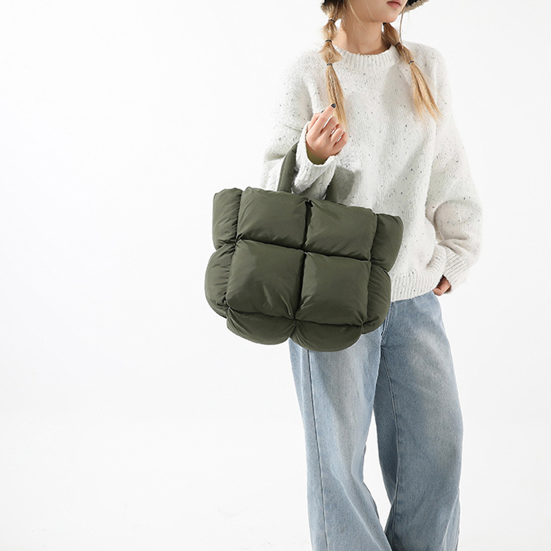 Fashion Soft Puffer Tote Bag D - Interior Design Warm ulasan dan harga