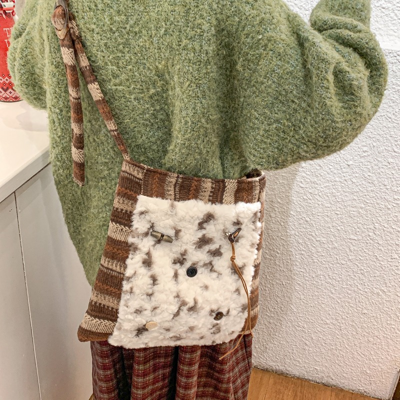 Milk Cotton Patchwork Plaid Ha - Interior Design Japanese ulasan dan harga