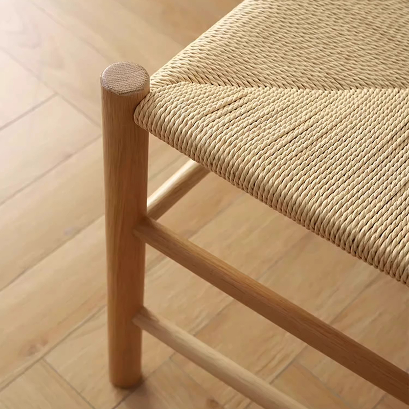 Wooden Dining Chair Retro Stra - Interior Design Japanese ulasan dan harga