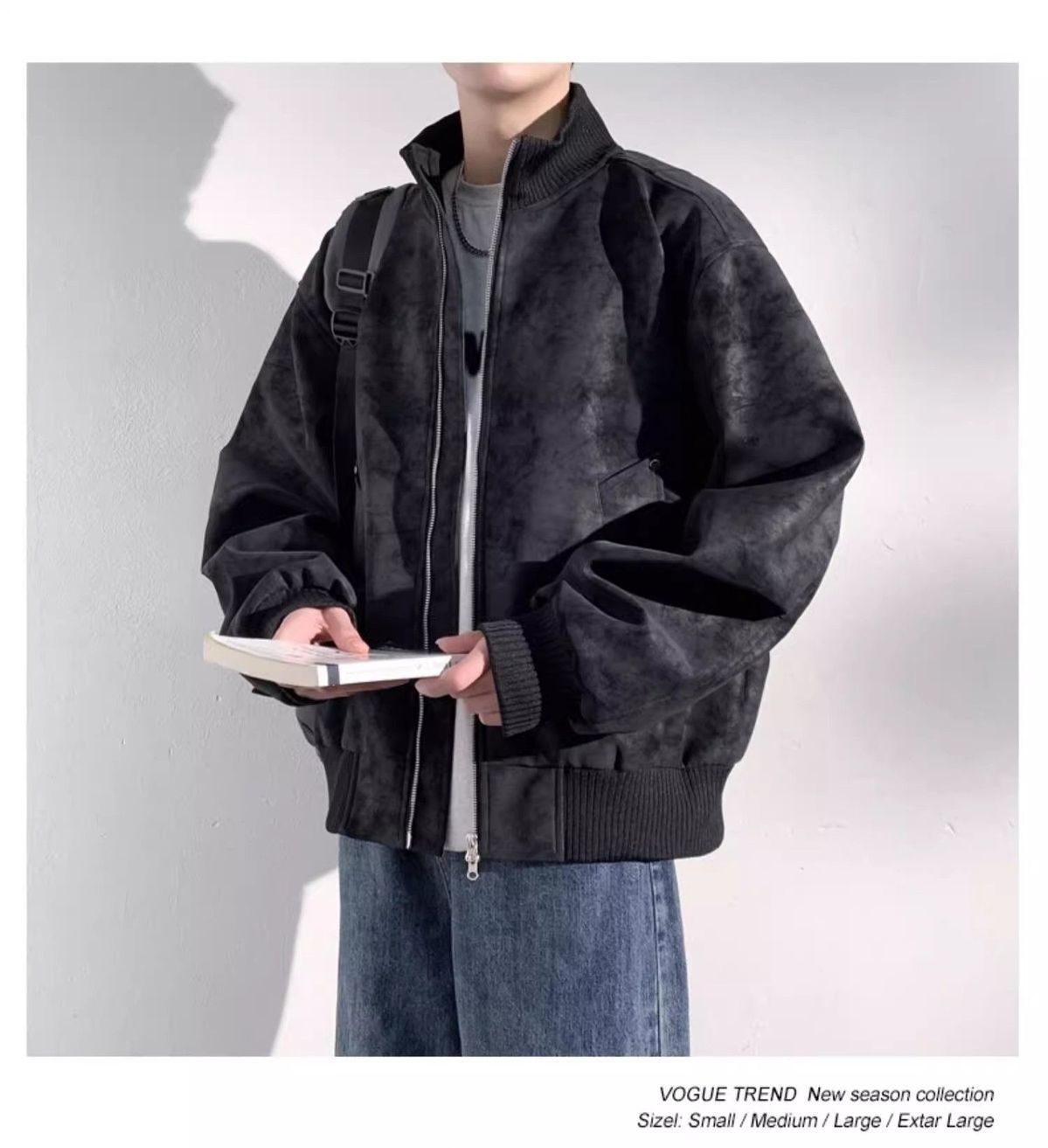 Mens Jacket Coat Knitted Fleec - Interior Design Warm ulasan dan harga